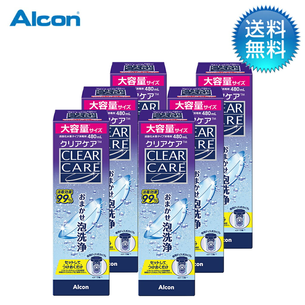 月間優良ショップ受賞【2026年2月度】クリアケア（480ml）6箱セット / [コンタクトレンズ ケア用品 洗浄液 保存液]【LINE友だち追加300円OFFクーポン配布中】
