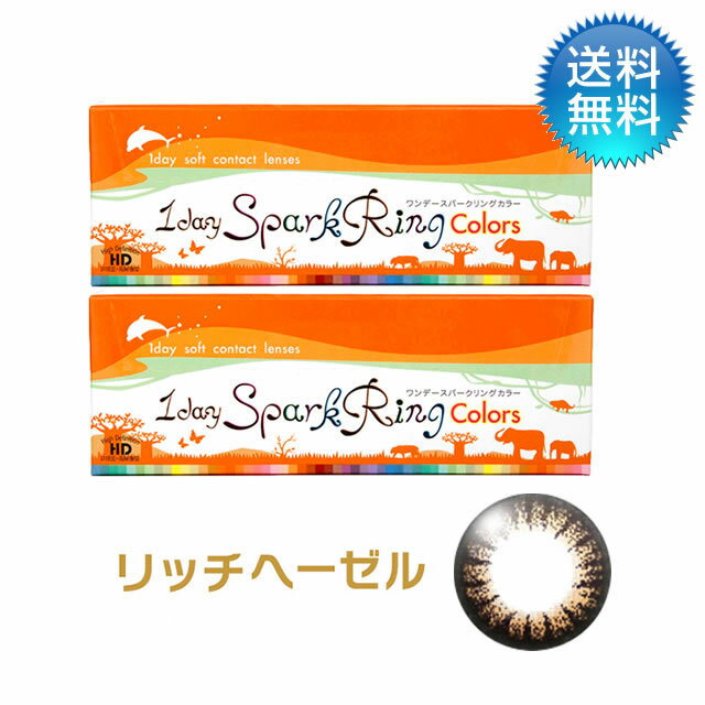 【あす楽対応商品】月間優良ショップ受賞【2024年5月度】ワンデースパークリングカラー　リッチヘーゼル (30枚) 2箱セット 度あり 1day カラコン ワンデー 【LINE友だち追加300円OFFクーポン配布中】