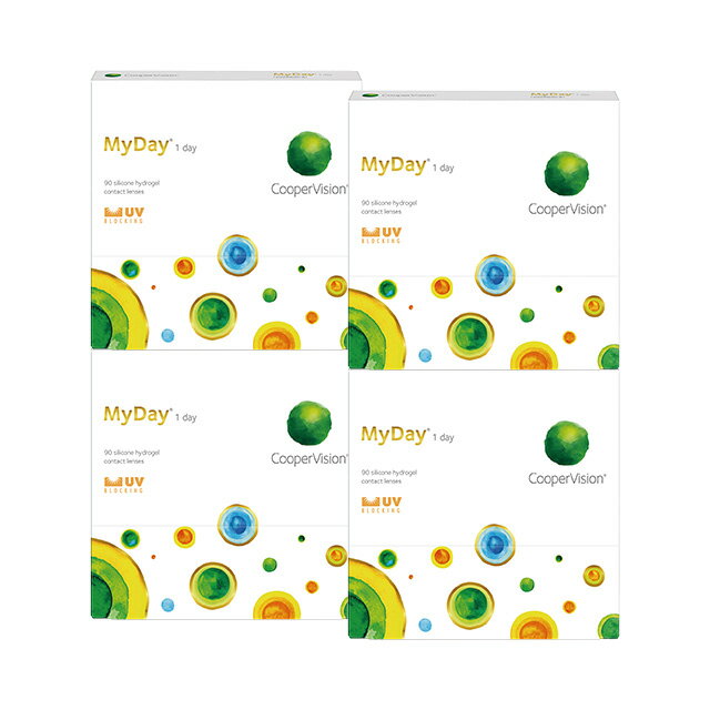 マイデイ 90枚パック ×4箱セット クーパービジョン コンタクトレンズ ワンデー コンタクト 1day 1日使い捨て