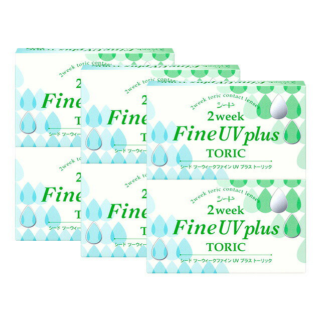 2ウィークファイン UV plus トーリック ×6箱セット シード 乱視 コンタクトレンズ 2week コンタクト 2ウィーク 2週間使い捨て(4.0)