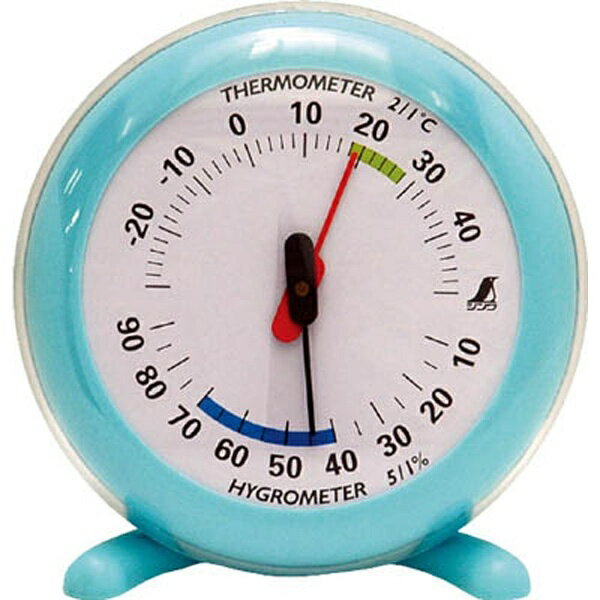 シンワ測定 温湿度計Q-2 丸型10cmライトブルー 70496