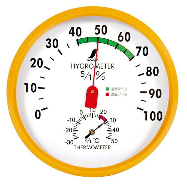 シンワ測定 温湿度計G丸型15湿度表示 72605