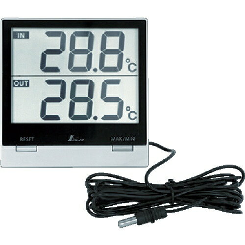 シンワ測定 デジタル温度計SmartC 最高・最低 室内・室外防水外部センサー 73118