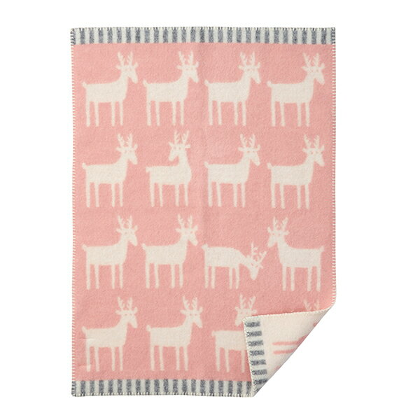 クリッパン ウールミニブランケット 65×90 ディア ヘラジカ Dear【ピンク243904】