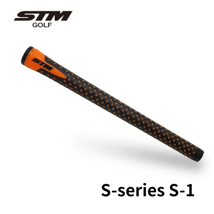 商品情報説明星型を含む一層目の樹脂は硬め、2層目(表面)の樹脂は柔らかめで今までにない手に吸い付くような握り心地。プレイ中のパフォーマンスを高めます。仕様重量　46±1g口径　M60素材　エラストマーSTMGOLF　Sシリーズ　S-1 STM エスティーエム Sシリーズ　飛びをこえる「異硬度2層構造」　グリップ ゴルフクラブ グリップ交換 5