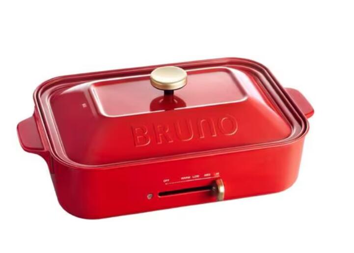 新品 BRUNO ブルーノ BOE021-RD コンパクトホットプレート レッド [プレート2枚]