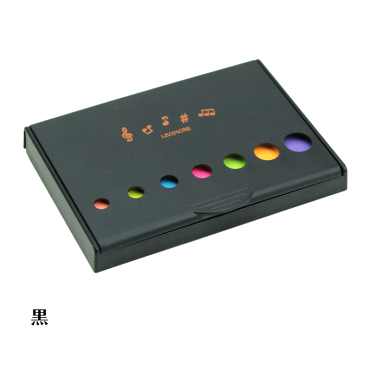 ペン付 ケース入り 付箋 7色 音符 音楽雑貨 ステーショナリー ピアノ発表会 記念品 音楽ギフト プレゼント