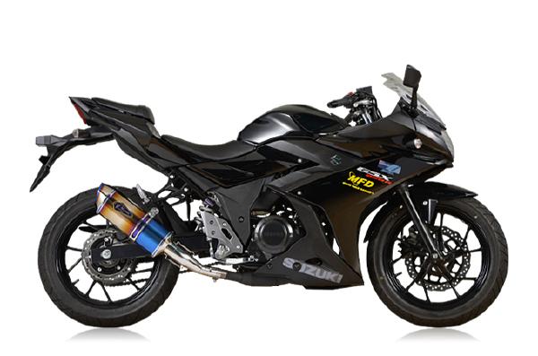 アールズギア rs gear リアルスペック スリップオン タイプS チタンドラッグブルー スズキ GSX250R 17- RS14-03SD 政府認証 （返品 交換不可商品）