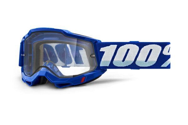 100% （100パーセント） ACCURI 2 Enduro Moto Goggle Blue - Clear Dual Lens