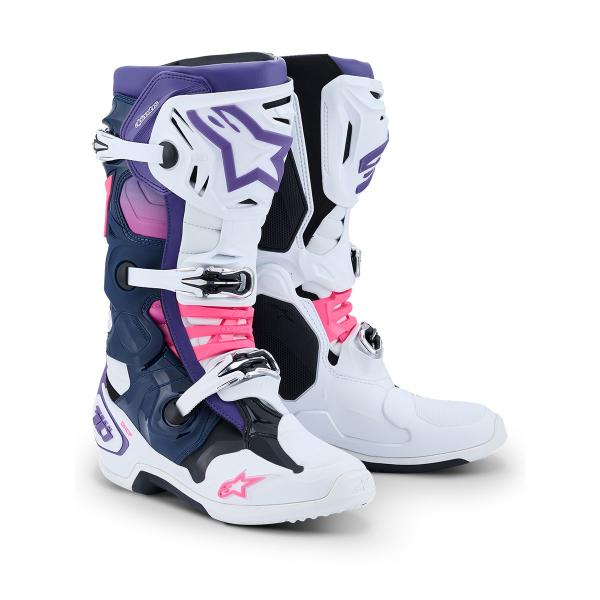 Alpinestars （アルパインスターズ） （オフロード） TECH10 WHT/VIO/NVY/BLU/PNK ブーツ 7(25.5cm) D8815