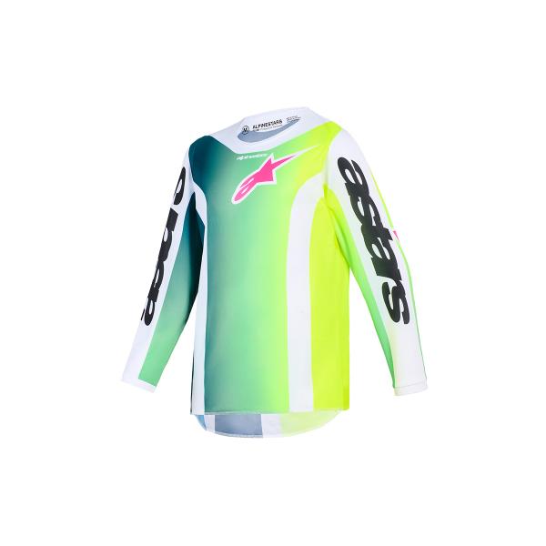 4月10日AM1時59分までお買物マラソン!エントリーと買い回りでポイント最大10倍!　Alpinestars （アルパインスターズ） （オフロード） フルード ジャージ ユース ポータル GRN/WHT/BLK YXL D8633(2.0)