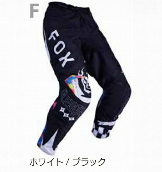 2026 Fox （フォックス） 180パンツ イメージ コスモ WHT/BLK D9181 30