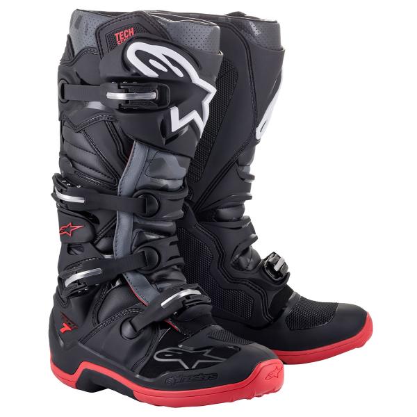 Alpinestars （アルパインスターズ） （オフロード） TECH7 BLK/C-GRY/RED 9 (27.5cm) 2012014-1153-9