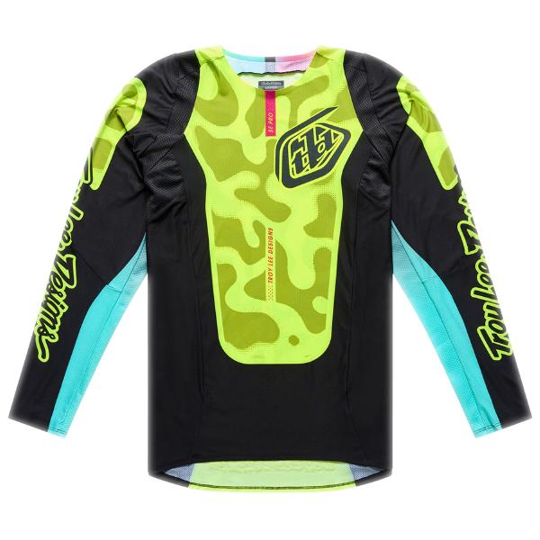 Racing Suits - 5月16日AM1時59分までお買物マラソン!エントリーと買い回りでポイント最大15倍!!　Troy Lee Design （トロイリー デザイン） TDU230 SE PRO ジャージ MYTH BLACK FLO YELLOW S