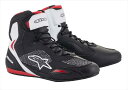 Alpinestars iApCX^[Yj iI[hj FASTER 3 RIDEKNIT SHOE@123 BLACK WHITE RED@9.5