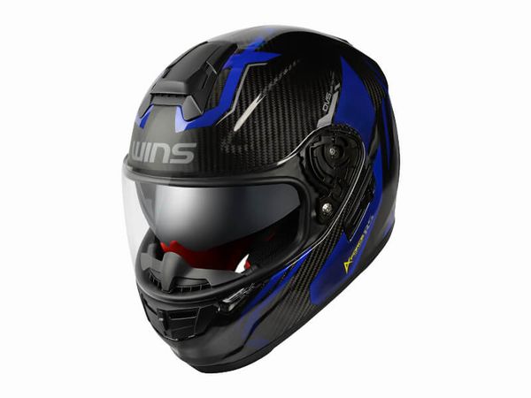 Other - ウインズ A-FORCE （Aフォース） RS FLASH タイプC ロングインナーバイザー付きドライカーボン/グラフィック フルフェイスへルメット カーボン/アルマイトブルー Mサイズ