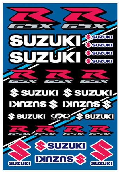 5月27日AM1時59分まで!お買物マラソン!エントリーと買い回りで最大ポイント10倍!!　Factory Effex （ファクトリーエフェックス） OEM STICKER SHEET （ステッカーシート ステッカーキット） FX22-68434 SUZUKI SPORT BIKE （スズキ スポーツバイク）