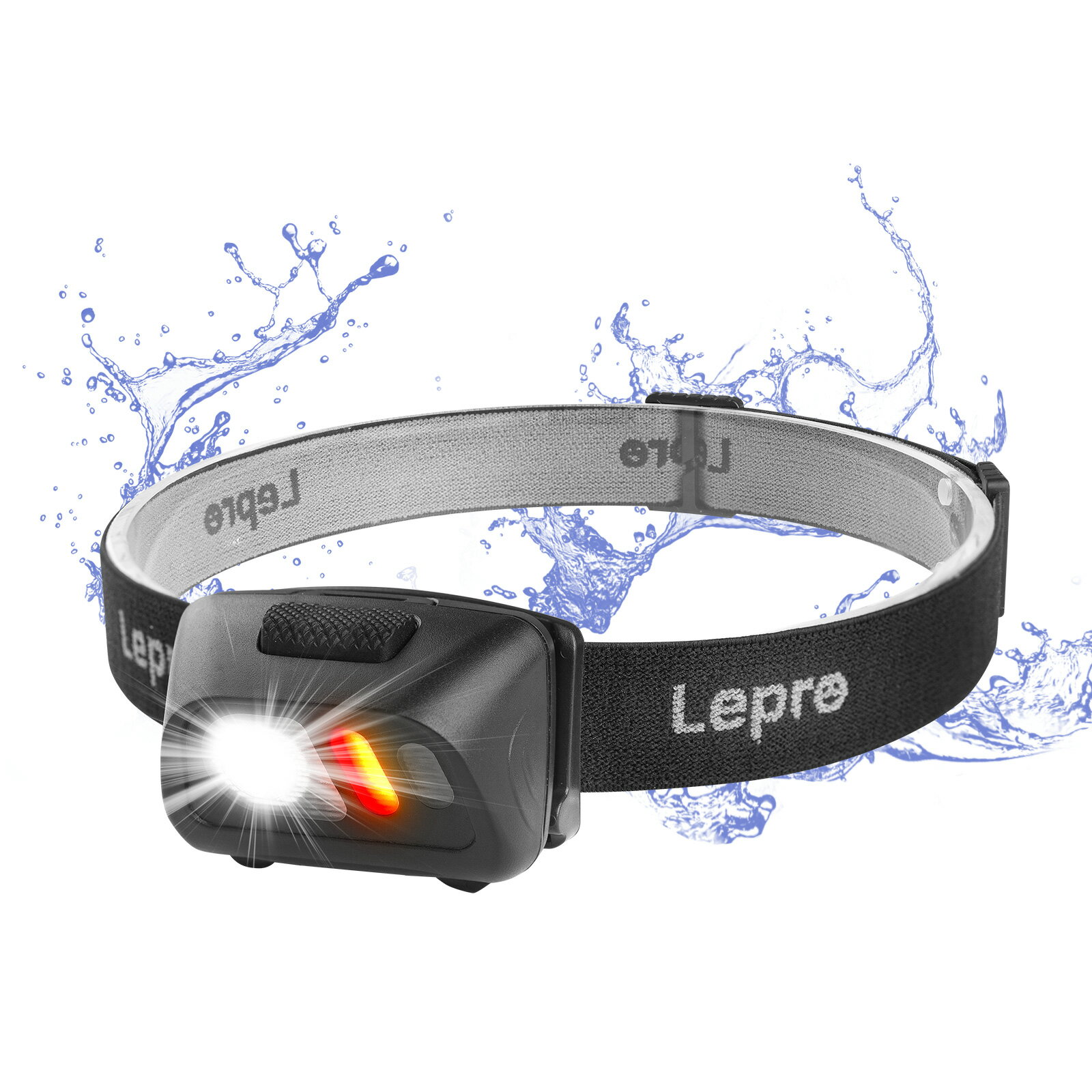 Lepro ヘッドライト 電池式 LED ヘッドランプ 超軽量 ledヘッドライト 白光＆赤光 6つ点灯モード 実用点灯7〜50時間 防水防雨 小型 軽量 ヘッド ライト