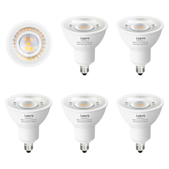 Lepro LED スポットライト LED電球 E11口金 ハロゲン電球 400lm 高演色性 天井照明 商業照明 看板 寝室 廊下照明用 PSE認証済み 6個入