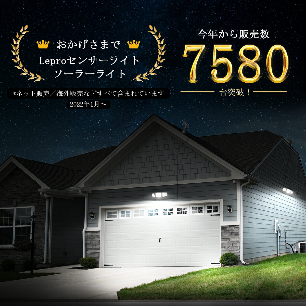 Lepro センサーライト 屋外 ソーラーライト 2個セット 最新分離型 3灯式 LED 人感センサーライト 3面発光 360°角度自由調整 IP65防水 壁掛け式 防犯ライト ガーデンライト 玄関 駐車場 車道 ガレージ 防犯対策 停電 災害時 屋外照明