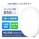 【5年保証！】 Lepro LEDシーリングライト 昼光色 10W 小型 シーリング ライト 4-6畳 明るさ850lm 40000H寿命 省エネ led照明器具 天井 室内照明 脱衣所 和室 洋室 トイレ 廊下 玄関 天井照明 コンパクト