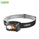 Lepro ヘッドライト 電池式 LED ヘッドランプ 超軽量 ledヘッドライト 白光＆赤光 6つ点灯モード 実用点灯7〜50時間 防水防雨 小型 軽量 ヘッド ライト