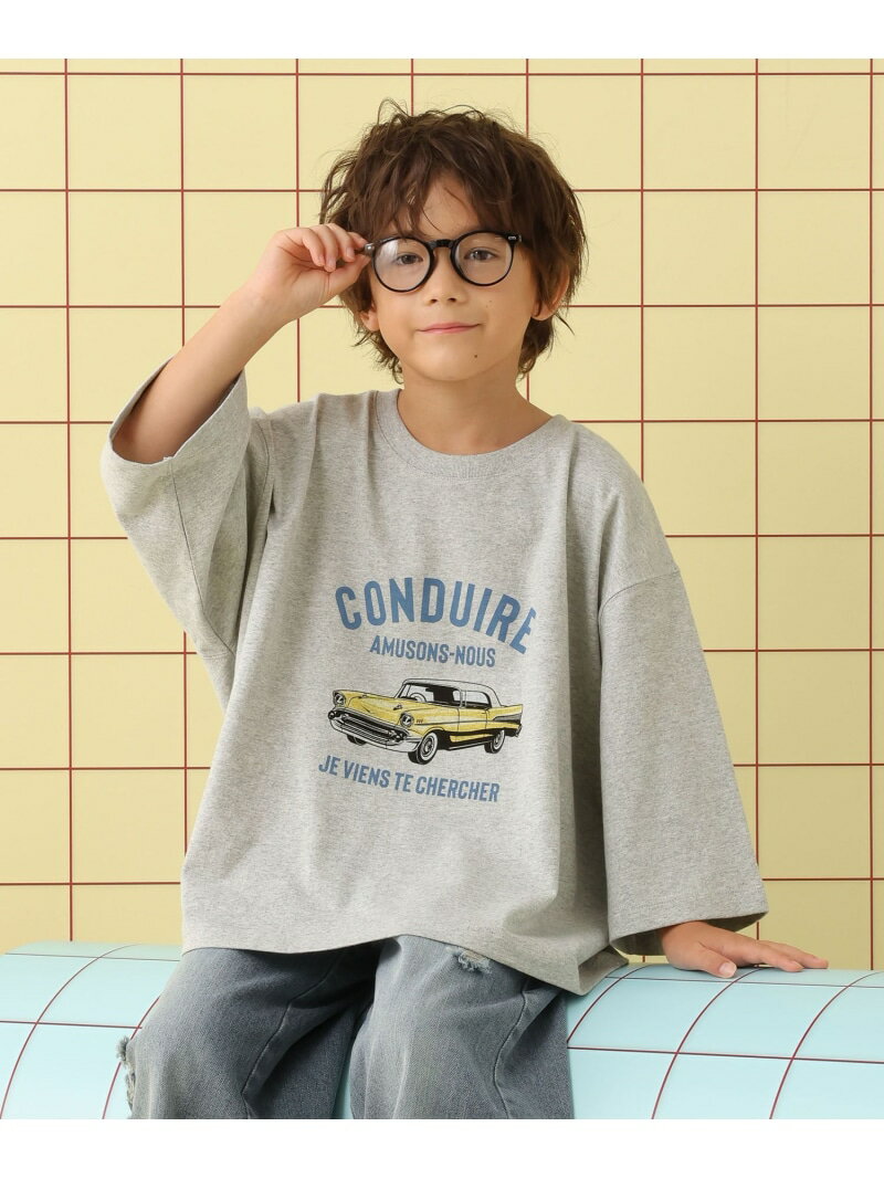 Rakuten - 【SALE／50%OFF】【KIDS】グラフィック7分袖プリント LEPSIM レプシィム トップス カットソー・Tシャツ グレー【RBA_E】[Rakuten Fashion]