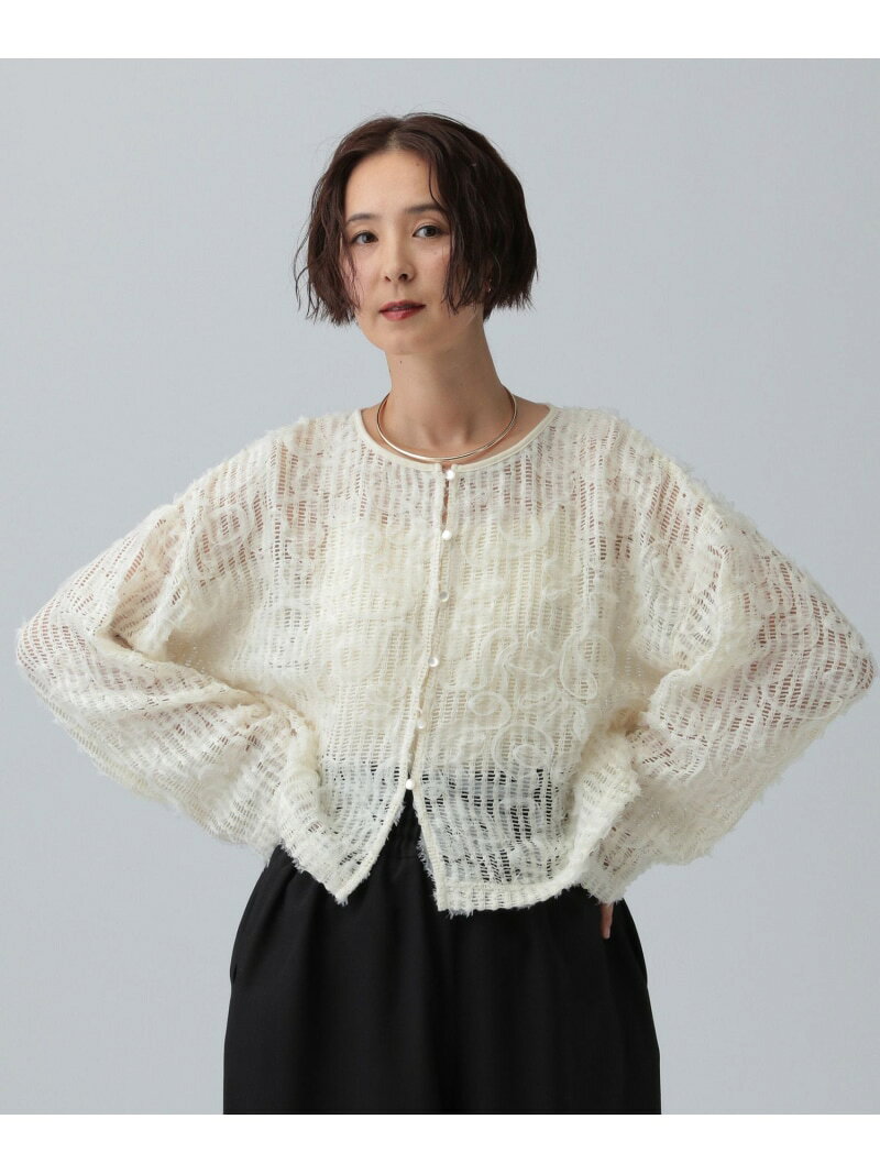 【SALE／50%OFF】ニュアンス柄カーディガン LEPSIM レプシィム トップス カーディガン ブラック ベージュ ブラウン【RBA_E】[Rakuten Fashion]