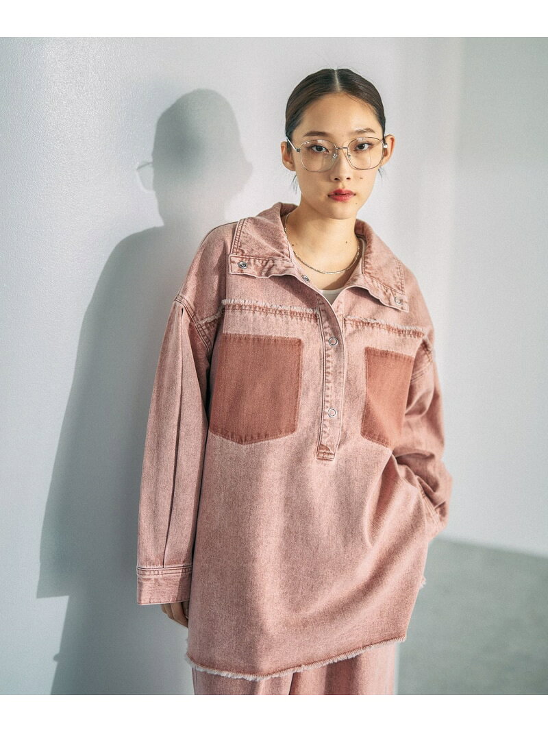 Rakuten - 【SALE／50%OFF】デニム襟付きプルオーバー LEPSIM レプシィム トップス カットソー・Tシャツ ピンク ベージュ ブルー【RBA_E】【送料無料】[Rakuten Fashion]
