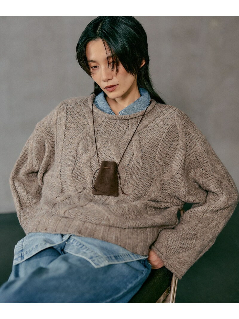 【SALE／30%OFF】3ゲージニュアンスケーブルプルオーバー LEPSIM レプシィム トップス ニット ベージュ グレー グリーン【RBA_E】【送料無料】[Rakuten Fashion]