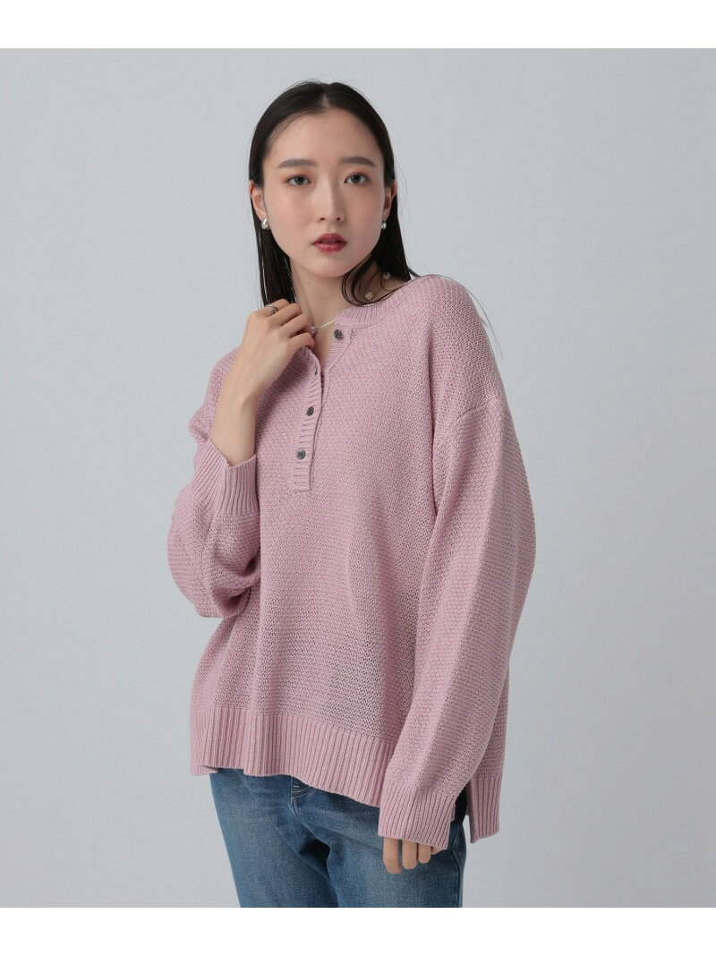 Rakuten - 【SALE／50%OFF】5ゲージカノコヘンリープルオーバー LEPSIM レプシィム トップス ニット ベージュ ピンク ブラック【RBA_E】[Rakuten Fashion]