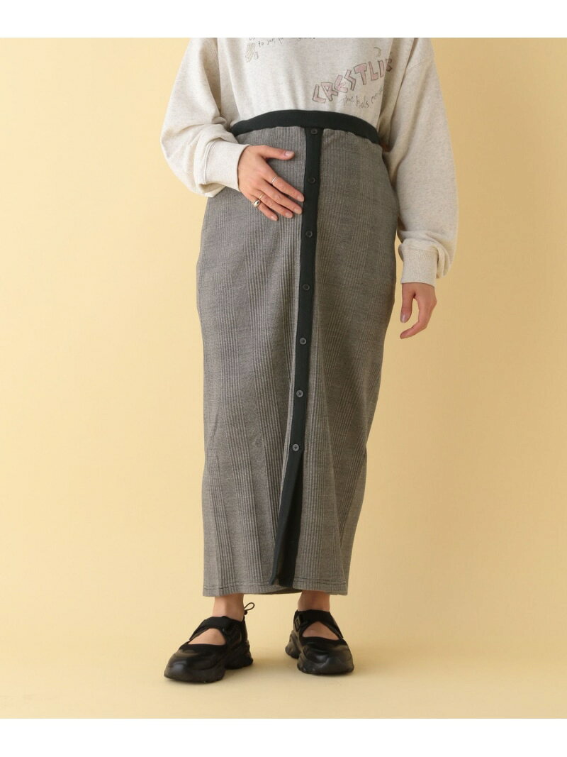 【SALE／50%OFF】【産前・産後対応】マタニティ/センタースリットスカート LEPSIM レプシィム マタニティウェア・ベビー用品 その他のマタニティグッズ ホワイト ブラック【RBA_E】[Rakuten Fashion]