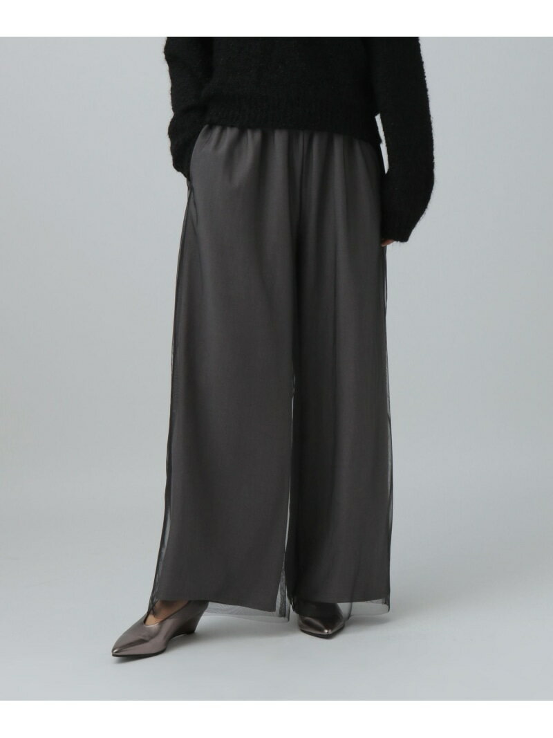 チュールドッキングパンツ LEPSIM レプシィム パンツ その他のパンツ グレー ブラック【送料無料】[Rakuten Fashion]