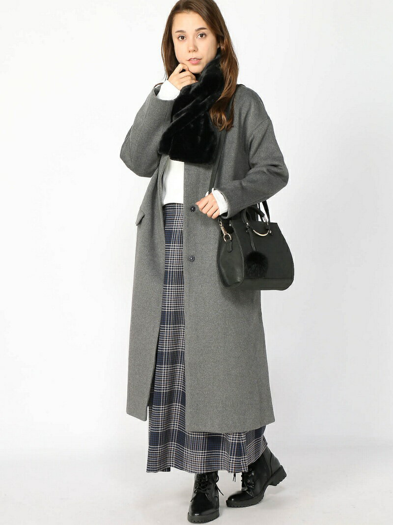 【SALE／20%OFF】ケープメリノファーツキCT LEPSIM レプシィム ジャケット・アウター その他のジャケット・アウター グレー ブラック【RBA_E】【送料無料】[Rakuten Fashion]のサムネイル