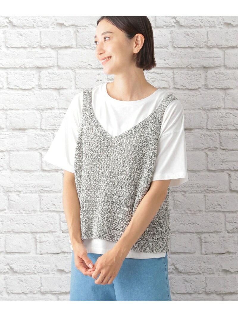 【SALE／50%OFF】(W)5Gニットタンク LEPSIM レプシィム トップス ノースリーブ・タンクトップ グレー ブラウン【RBA_E】[Rakuten Fashion]のサムネイル