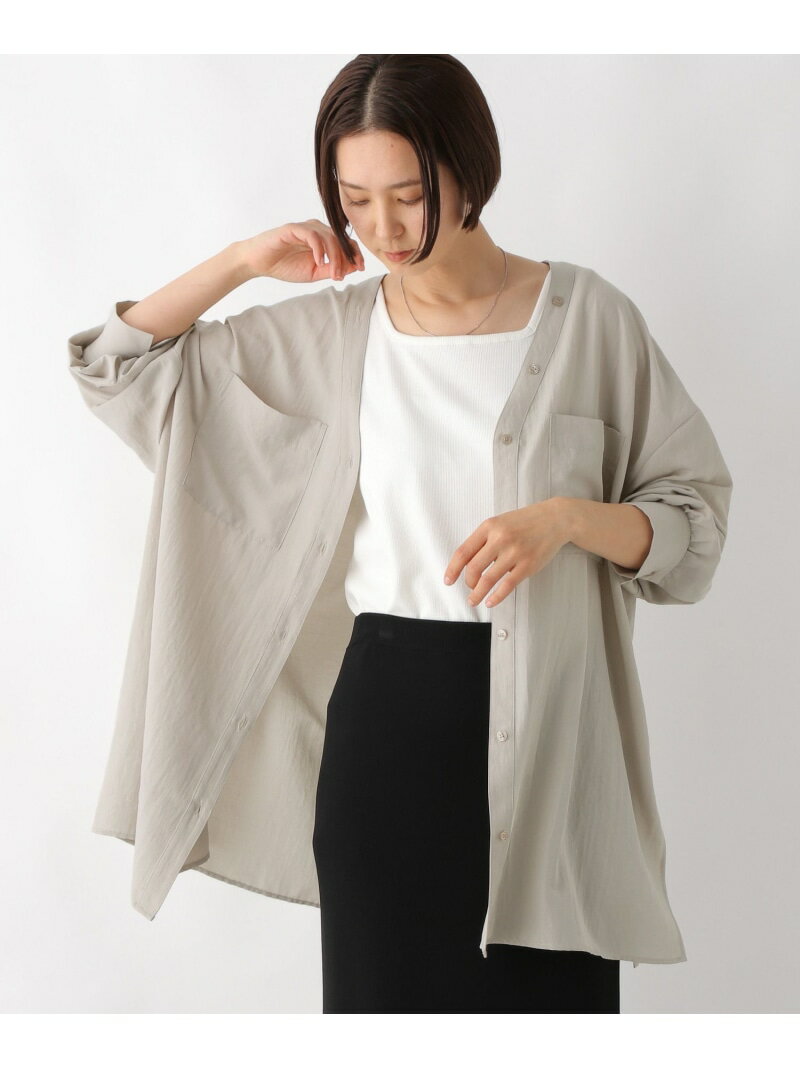 【SALE／60%OFF】VネックBIGシャツチュニック LEPSIM レプシィム トップス シャツ・ブラウス ブラック グレー グリーン ホワイト ブラウン イエロー【RBA_E】[Rakuten Fashion]