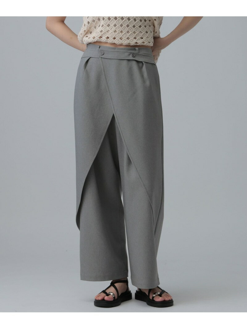 乐天商城 - 【SALE／55%OFF】2WAYラップパンツ LEPSIM レプシィム パンツ その他のパンツ グレー ブラック【RBA_E】[Rakuten Fashion]
