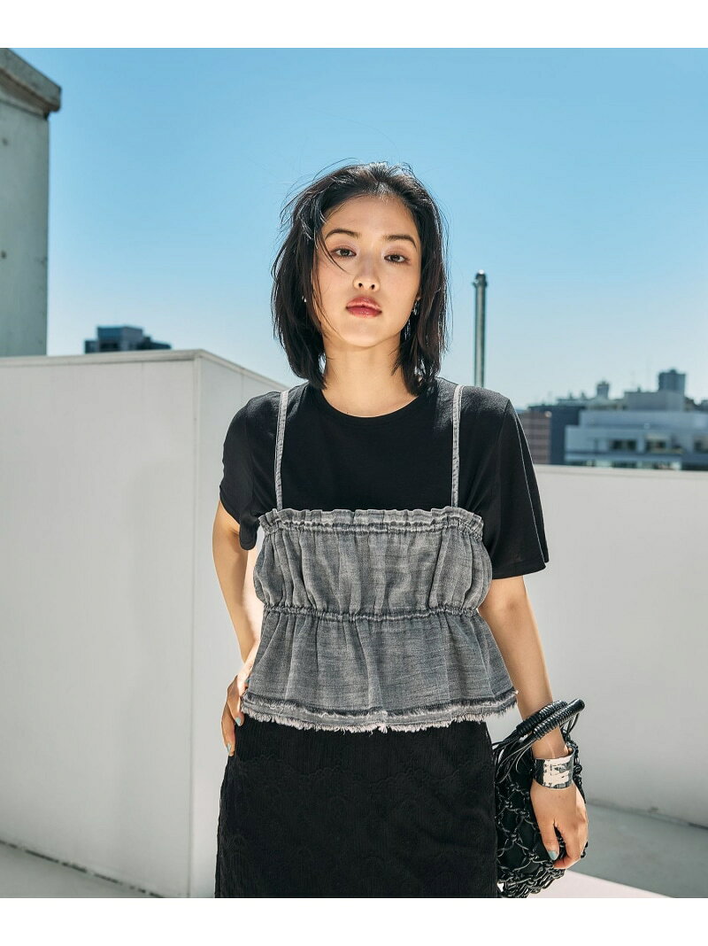 【SALE／35%OFF】AIRデニムビスチェ LEPSIM レプシィム トップス ベスト・ジレ グ...