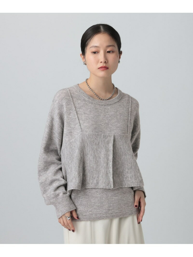 7ゲージキャミドッキングプルオーバー LEPSIM レプシィム トップス ニット ブラック ベージュ グレー【送料無料】[Rakuten Fashion]