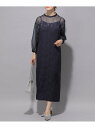 【SALE/20%OFF】【結婚式/オケージョン】シアープルオーバー*キャミセットワンピース LEPSIM レプシィム ワンピース・ドレス ワンピース ネイビー...