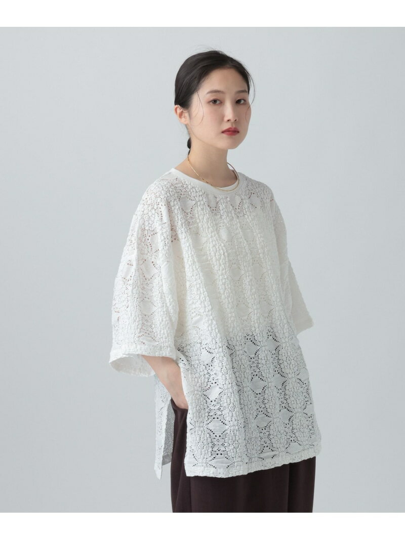 【SALE／20 OFF】総レースプルオーバーSS LEPSIM レプシィム トップス カットソー Tシャツ ブラック ホワイト レッド【RBA_E】【送料無料】 Rakuten Fashion