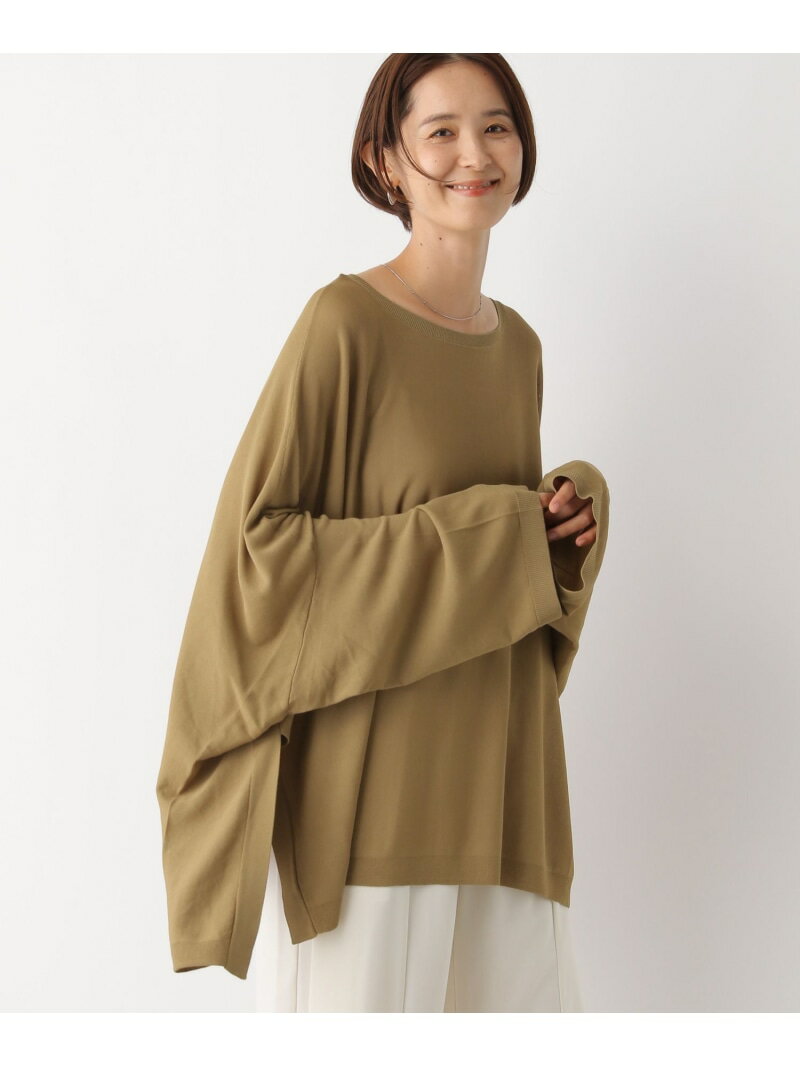 【SALE／50%OFF】14ゲージポンチョ長袖プルオーバー LEPSIM レプシィム トップス ニット ブラック ベージュ【RBA_E】[Rakuten Fashion]のサムネイル