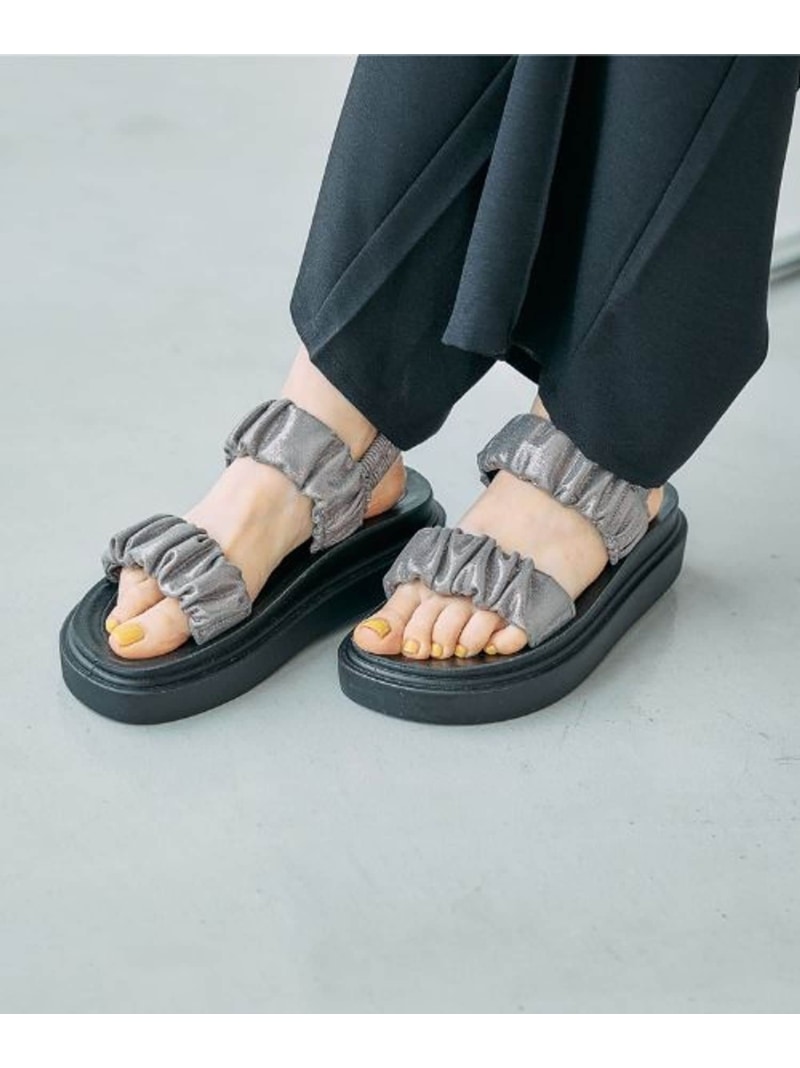 Rakuten - ギャザークッションサンダル LEPSIM レプシィム シューズ・靴 サンダル ブラック【送料無料】[Rakuten Fashion]