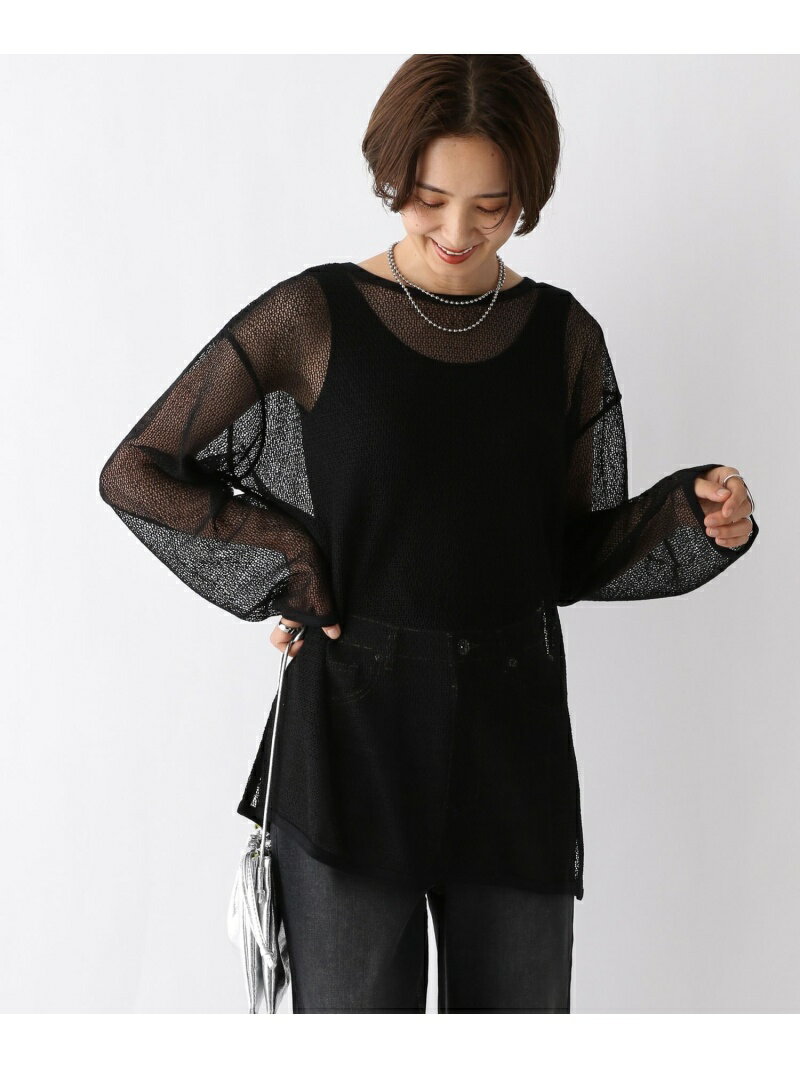 【SALE／50%OFF】(W)パイピングメッシュPOLS LEPSIM レプシィム トップス カットソー・Tシャツ ブラック ベージュ グレー【RBA_E】[Rakuten Fashion]のサムネイル