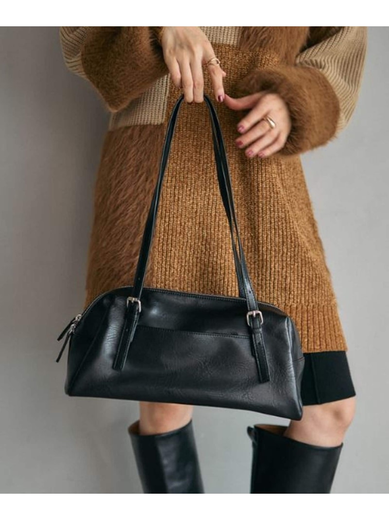 ロングハンドルボストン LEPSIM レプシィム バッグ ショルダーバッグ ブラウン グレー ブラック【先行予約】*【送料無料】[Rakuten Fashion]