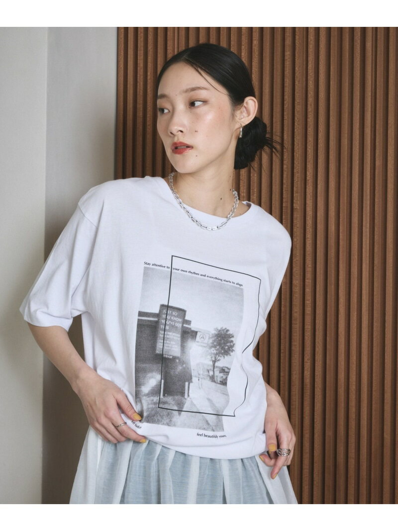Rakuten - アソートフォトプリントT LEPSIM レプシィム トップス カットソー・Tシャツ ブラック ホワイト イエロー グレー【送料無料】[Rakuten Fashion]