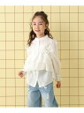 【SALE/50%OFF】【KIDS】フリル長袖ブラウス《2点セット》 LEPSIM レプシィム トップス シャツ・ブラウス ホワイト【RBA_E】[Rakut...