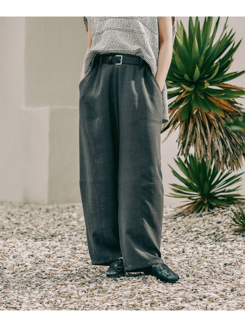 乐天商城 - 【SALE／35%OFF】《リネンライクドライシリーズ》切り替えパンツ LEPSIM レプシィム パンツ その他のパンツ グレー ブラック ベージュ【RBA_E】[Rakuten Fashion]