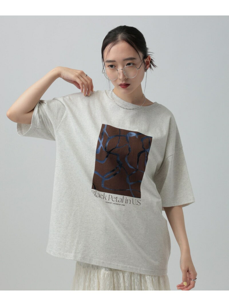 乐天商城 - 箔プリントBIGT LEPSIM レプシィム トップス カットソー・Tシャツ グレー ホワイト【送料無料】[Rakuten Fashion]