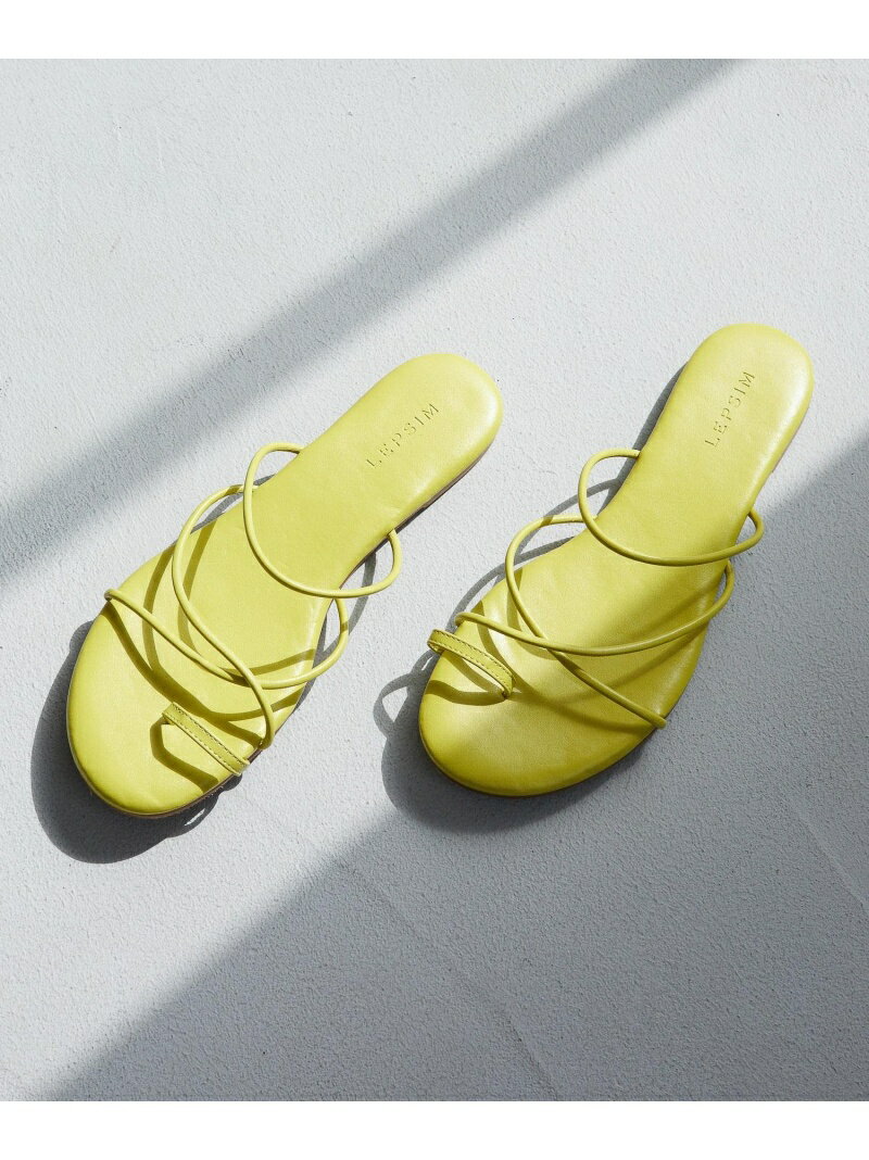 【SALE／60%OFF】(W)フラットナローサンダル LEPSIM レプシィム シューズ・靴 サンダル イエロー ゴールド ブラック【RBA_E】[Rakuten Fashion]のサムネイル